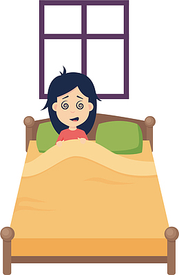 矢量图单身起床的困难