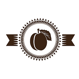 暗色系李子风格logo免抠矢量图