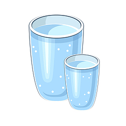 矢量卡通手绘健康白开水免抠图p