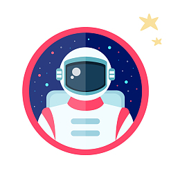 航天员太空航天矢量素材