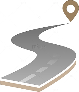 弯曲的马路矢量素材图