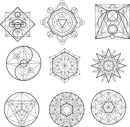 精美细致的纹身刺身图案矢量图