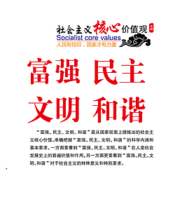 富强民主文明和谐矢量图