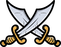 两把交叉的兵器图