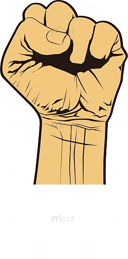 矢量图男士的大手拳头