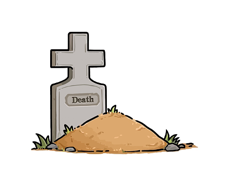 矢量卡通死人坟墓