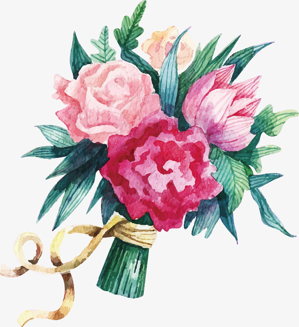 卡通花束矢量图下载