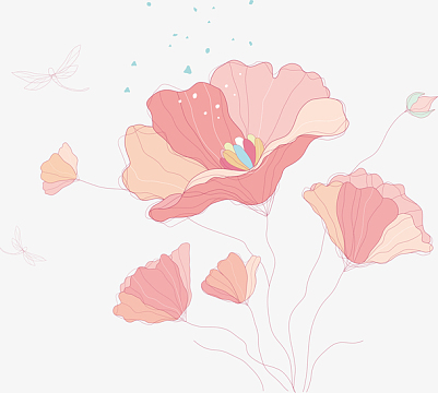 百合花花边百合花简笔画