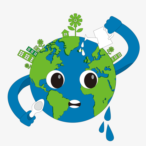 卡通保护环境插画设计