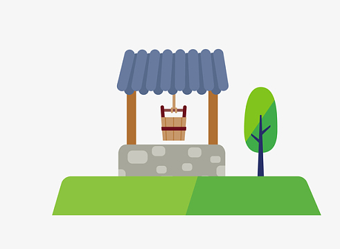 png石头古井(334x500)aipng打水井装饰素材图案(3500x3500)png草地