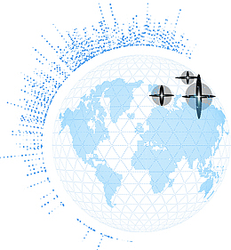 手绘商务背景光晕光点线条