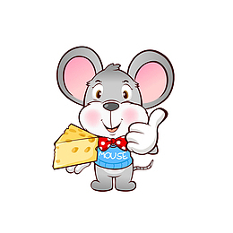 手托奶酪的的老鼠