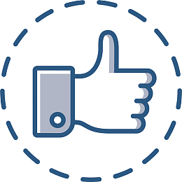 虚线边框大拇指点赞