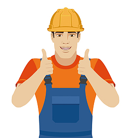 矢量点赞的包工头