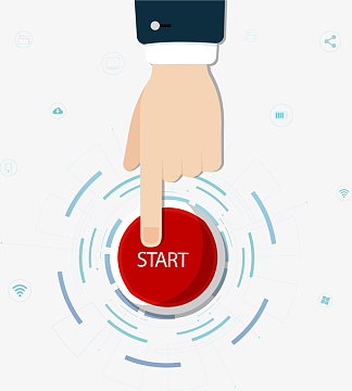 手指点击开始按钮