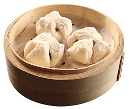蒸笼里的港式馒头糖包