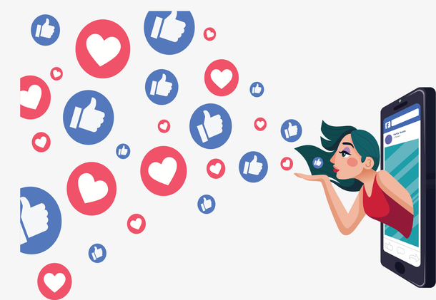 手机端社交吸粉点赞素材免费下载_觅元素