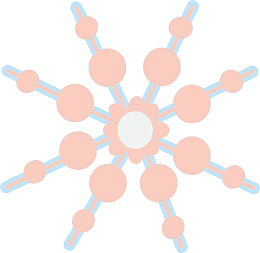 粉色浪漫雪花矢量素材图