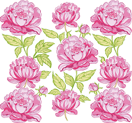 浪漫粉色山茶花纹