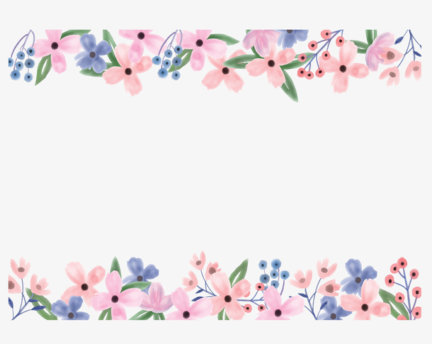 浪漫粉红碎花边框