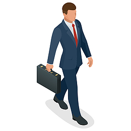 矢量商务扁平男士