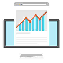 电脑里的数据显示矢量图