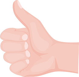 手势 竖大拇指 卡通矢量素材