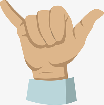 手部动作数字六卡通矢量素材