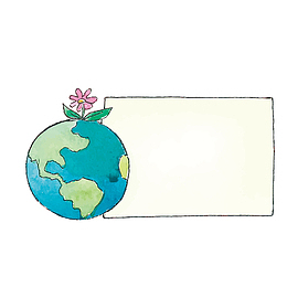 矢量地球小花装饰下载