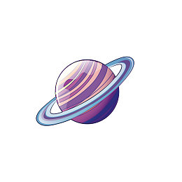 紫色星体卡通手绘