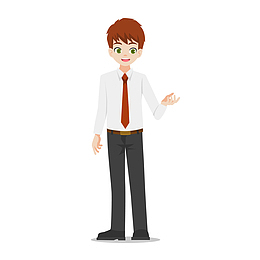 商务男人介绍的手势