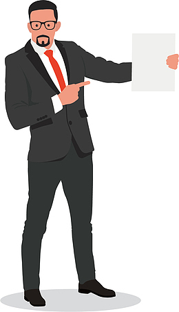 矢量图男人西装成功人士