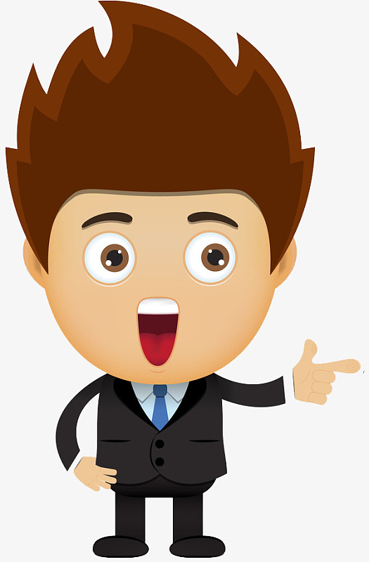 卡通惊讶的男人免抠图