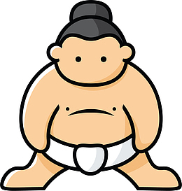 卡通可爱相扑运动员