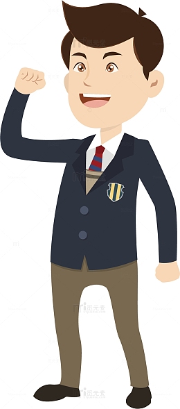 矢量图握拳头的男人