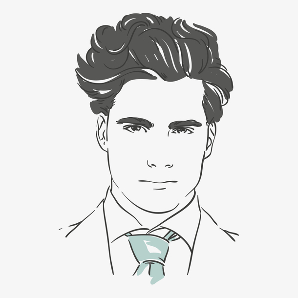 手绘男人免抠素材免费下载_觅元素51yuansu.com