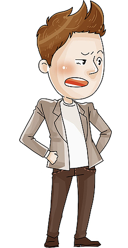 撇嘴的男人免抠图