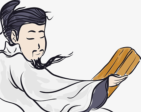 手绘古代文化诗人