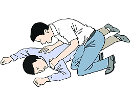 卡通晕倒的男人