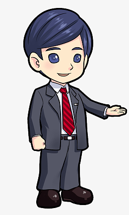 q版卡通人物正装男