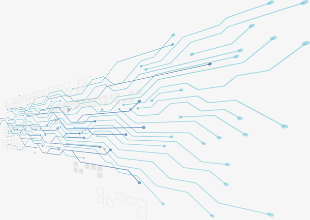 科技感蓝色的线条免抠素材免费下载_觅元素51yuansu.com
