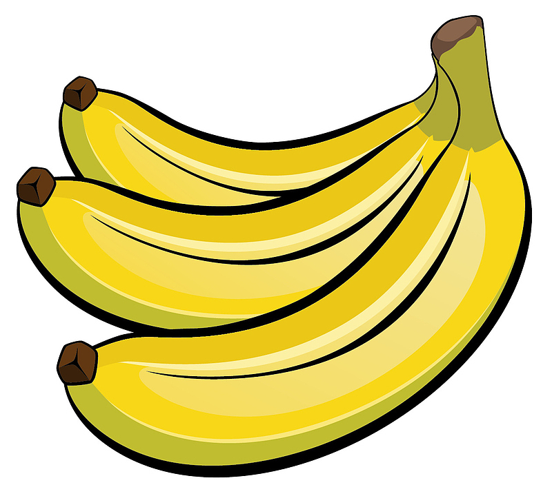 一捆矢量卡通美味香蕉