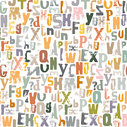 卡通彩色字矢量图