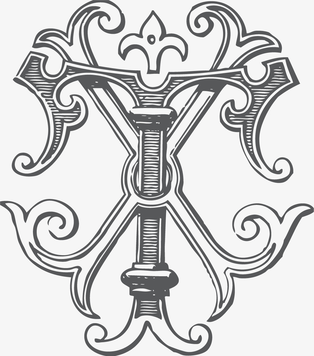 矢量巴洛克风格组合符号