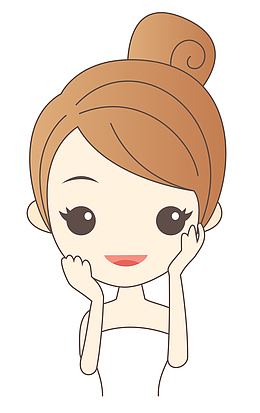 美丽洗脸女孩