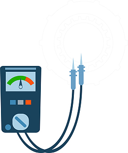 手绘电阻表电笔图案