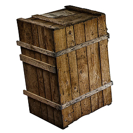 废弃的旧物破木箱图案素材