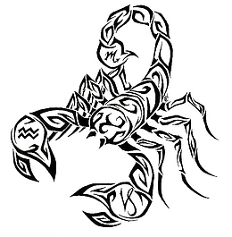 手绘天蝎装饰画