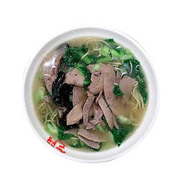 清淡的青菜猪肝面