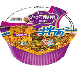 盒装康师傅酸菜牛肉面拌面